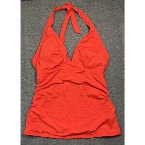 Athleta Orange Halter Swimsuit Tankini Top - Women's Size M